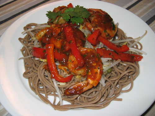 Szechuan Prawns With Tomato Sauce 